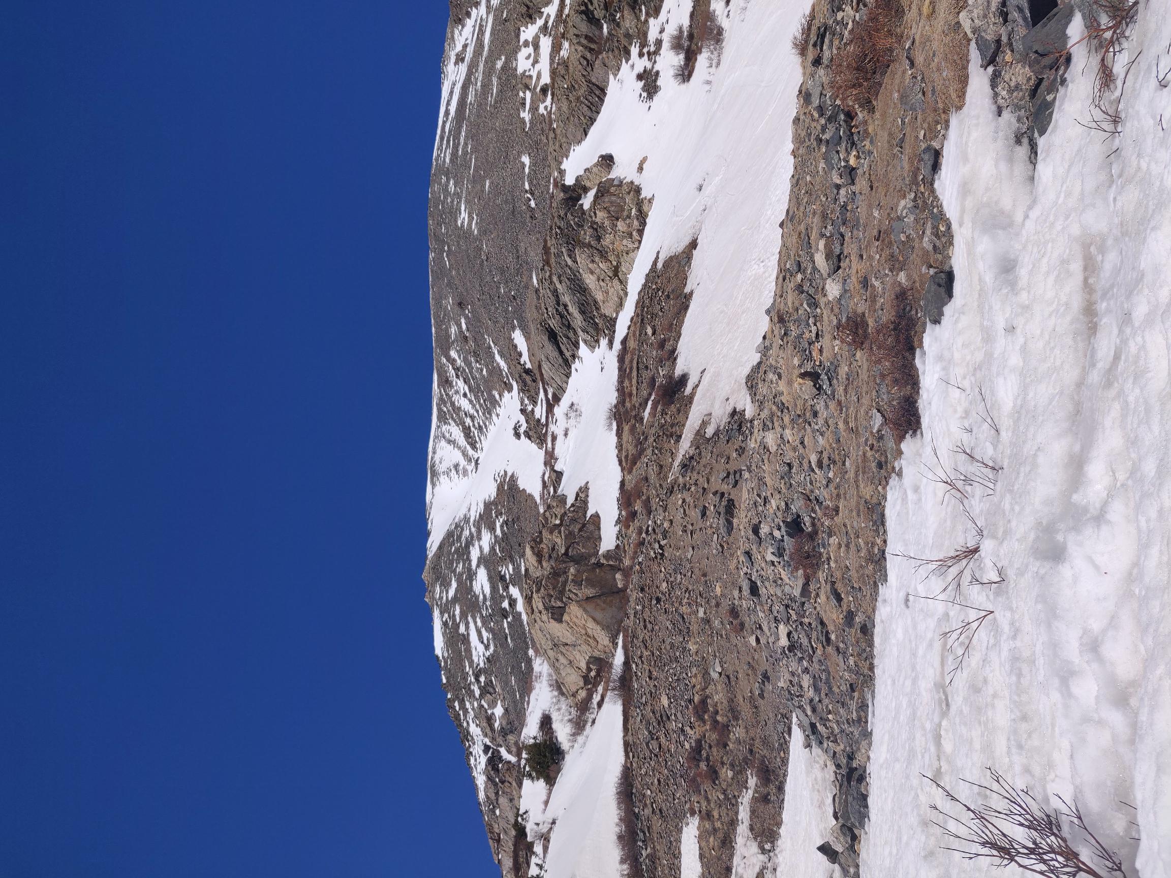 Looking up the Cristo Couloir towards the summit of Mt Quandary (~2000ft)