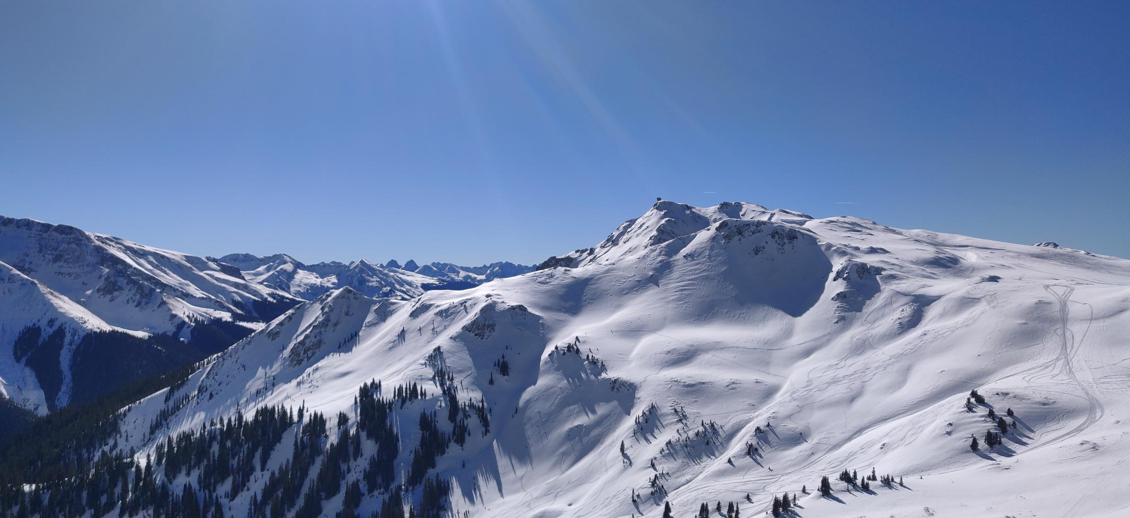 View at the top in the San Juans - this zone was basically a backcountry Disneyland