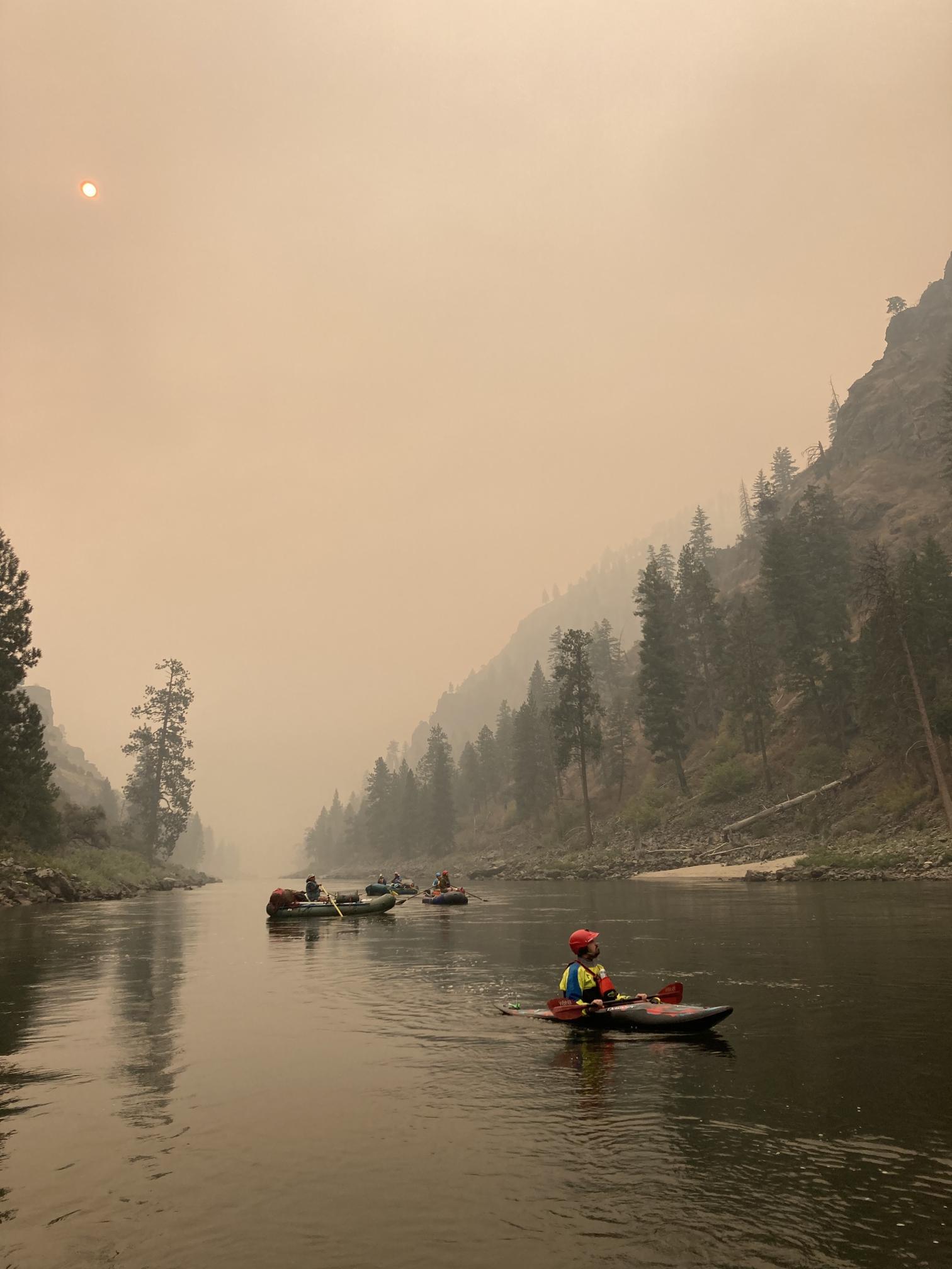 The smoke made for some surreal views including a blood red moonrise on the last night