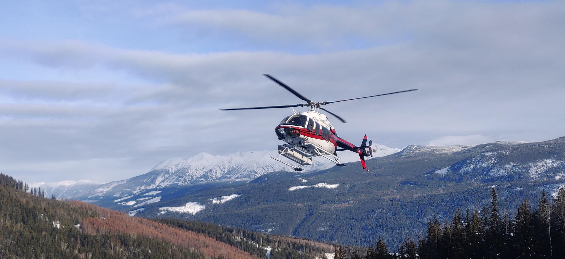 Helicopter coming in for landing as we headed home. Visibility was much better.