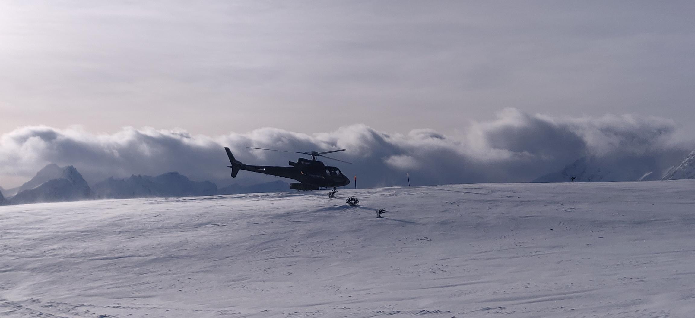 Nothing better than skinning up the run the heli skiers are about to drop; enjoy our sloppy seconds nerds !!!