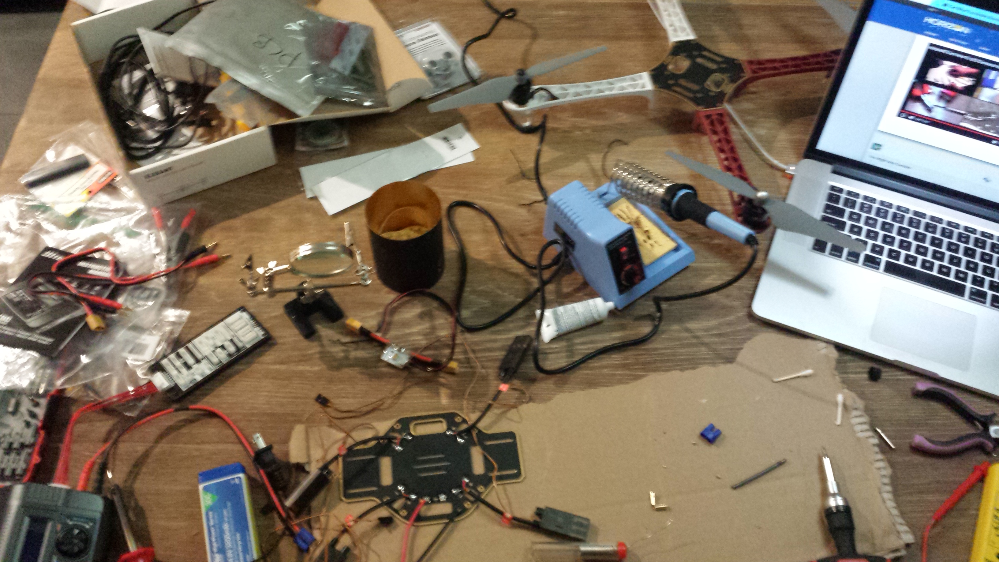 Soldering the airframe