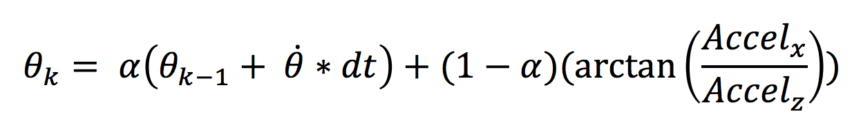 Complementary filter equation